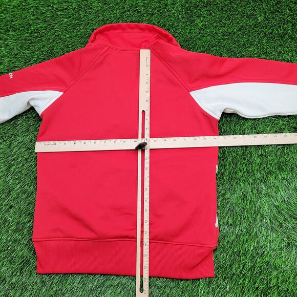 Ohio-State OSU Track Jacket Womens Medium 18x23 Red White Colorblock Raglan - Picture 5 of 10